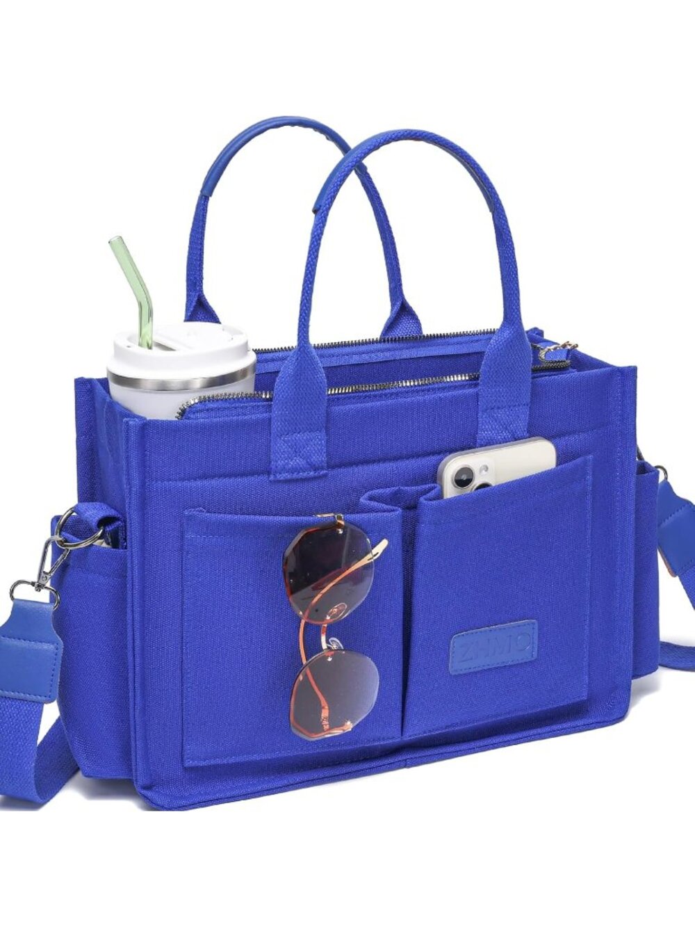 Women's Navy Blue Travel Nurse Teacher Purse Laptop Tote Crossbody Handbags